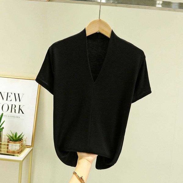 

korean style temperament commute pullover womens blouses personality wear v, White