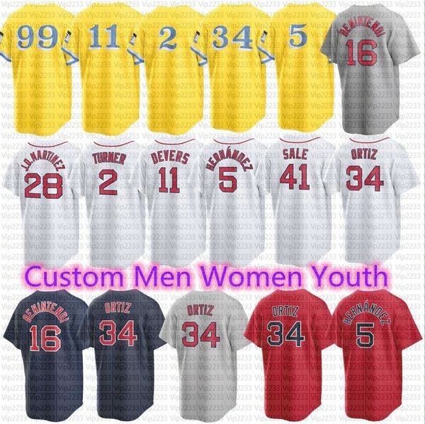 

2023 david ortiz baseball jersey alex verdugo reese mcguire trevor story rafael devers justin turner masataka yoshida enrique hernandez jers, Blue;black