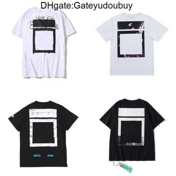 

classics offs luxury mens t shirt designer brand t-shirts casual summer tees women back arrow x print t-shirt couples sports tshirts hip ho, White;black