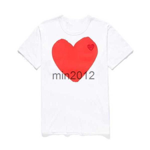 

supima cotton mens play t shirt designer red heart commes casual women s des badge garcons high quanlity, White;black