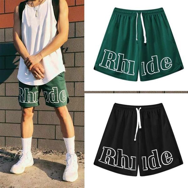 

mens fashion shorts casual loose short womens sport street style sweatpants stylish 3m reflective pants designer men sunset print short 23ss, White;black