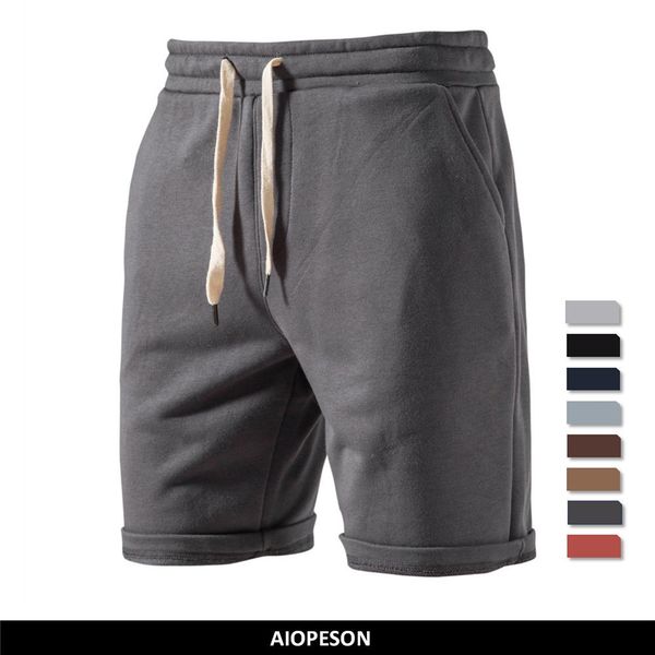 

men's shorts aiopeson cotton soft summer casual home stay running sporting jogging short pants 230331, White;black