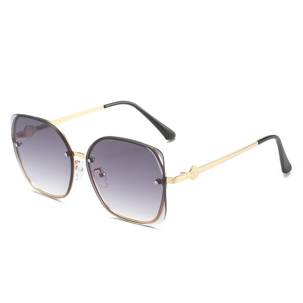 

new square alloy large frame sunglasses fashion ladies sunglasses quality glasses, White;black