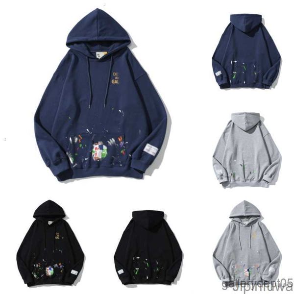 

galleries hoody depts designer sweatshirts 2023 spring mens women hoodies fashion splash ink painted graffiti loose jacket long sleeve hoode, Black