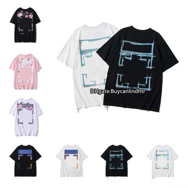 

off men's t-shirts offs white irregular arrow summer loose casual short sleeve t-shirt for men and women printed letter x on the back p, White;black