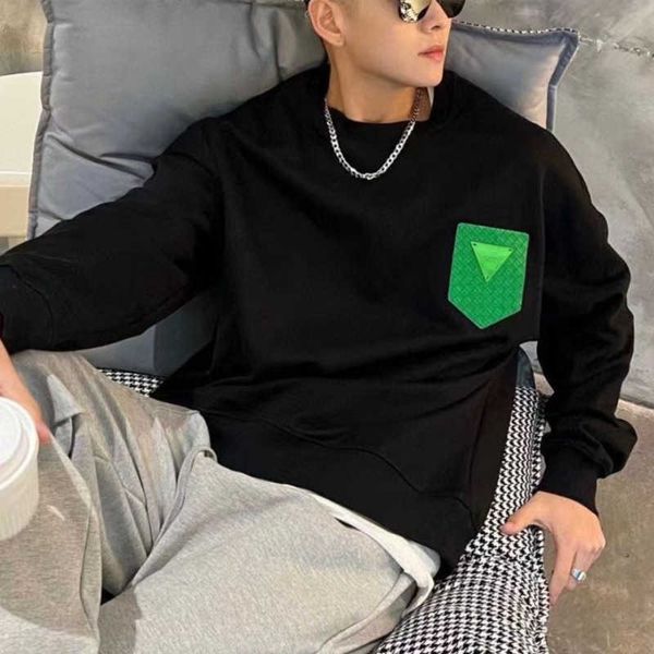 

men's hoodies weatshirt bv woven pocket embroidery long sleeve tshirt men women sweaters casual hoodie pullover shirt 4xl 5xl p9fk, Black