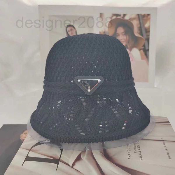 

cloches designer spring and autumn new hat women's korean version hollow mesh breathable red bucket summer sunscreen shade 1bip, Blue;gray