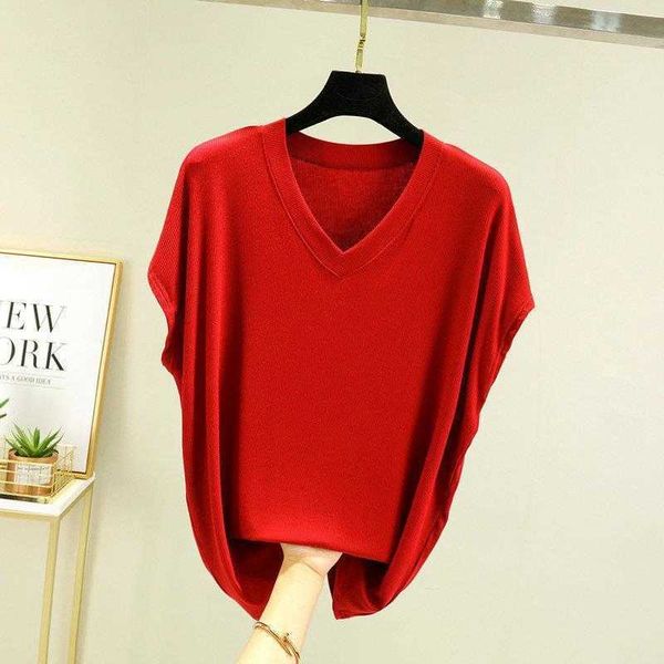 

modal thread short sleeved shirt womens summer v neck bottoming thin slimming t, White
