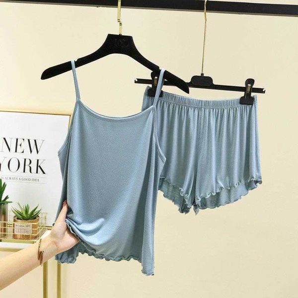

modal pajamas suit womens summer inner suspender casual shorts bottoming shirt