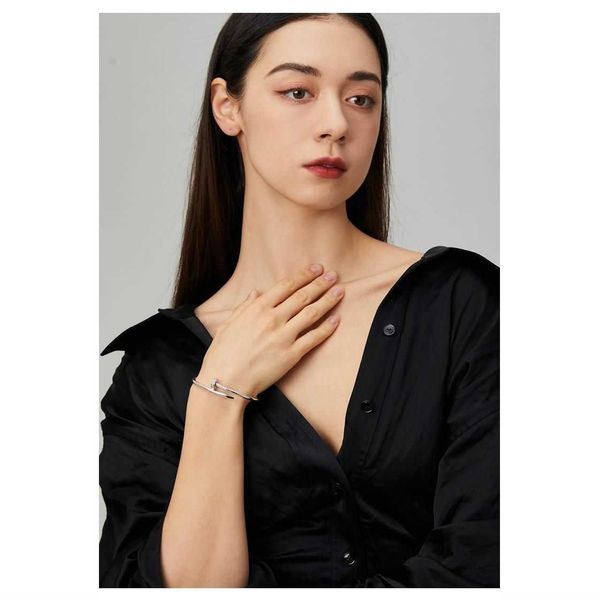 

designer bracelet carti bangle jewelry mso silver bracelet women's high-grade sense light luxury cool ins niche design new, Black