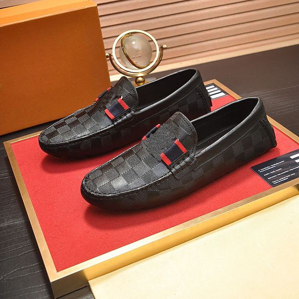 

luxury men driving shoe men's casual shoes slip-on no lace peas shoes comfortable driving shoes sneakers classic man shoes with box big, Black