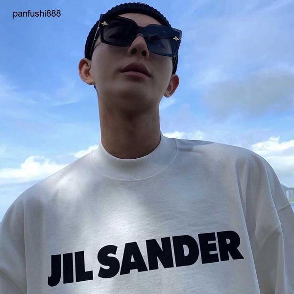 

casual sweater jier sanders original quality should pick the same oversize loose couple t-shirt, White;black