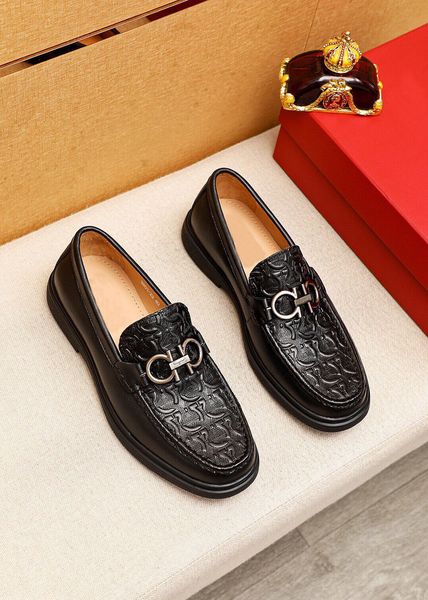 

2023 mens formal dress shoes gentlemen genuine leather flats male brand designer business oxfords size 38-45, Black