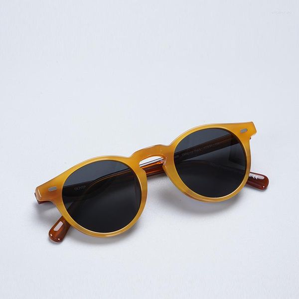 

sunglasses vintage round polarized sunglasses - retro style for women driving with acetate frame and grey lenses, White;black