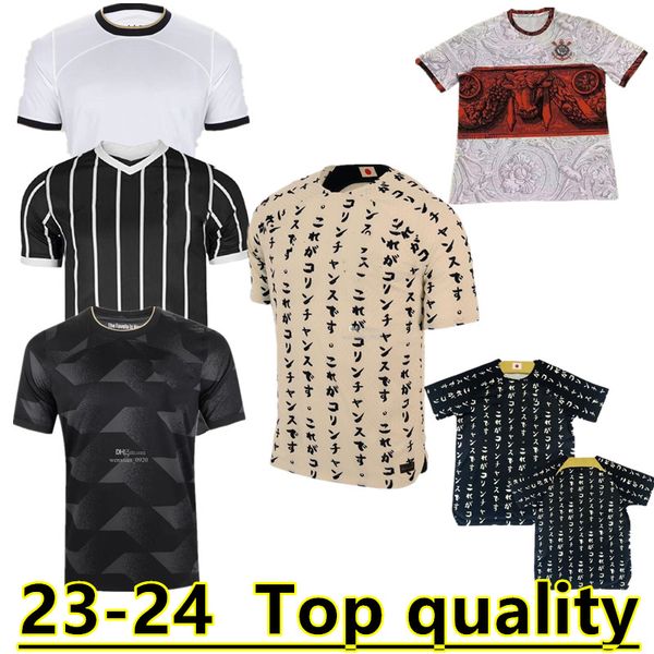 

2023 soccer jerseys corinthian third 3rd away willian 23 24 camisetas de footb gabriel balbuena special jadson club world cup football shirt, Black;yellow