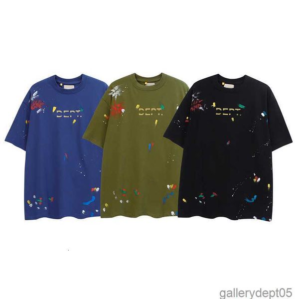 

luxurious men's t shirt galleryes depts designer summer gallary shirt alphabet printed star same round neck short sleeve t-shirt for me, White;black