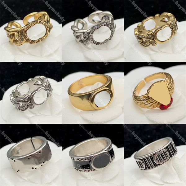 

fashion luxury ring for men women letter designer rings jewelry sliver color with box, Silver