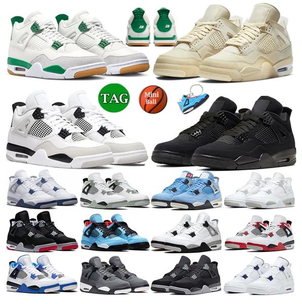 

sb retro pine green 4s basketball shoes black cat military black white oreo cactus jack sail fire red pure money university blue neon 4 men