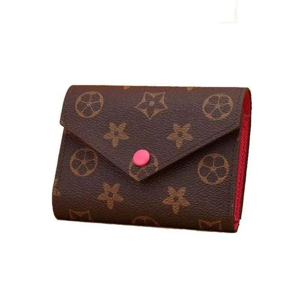 

luxurys designers wallets purse bag fashion short victorine wallet embossed monograms empreinte classic pallas card holder 41938 zippy coin, Red;black