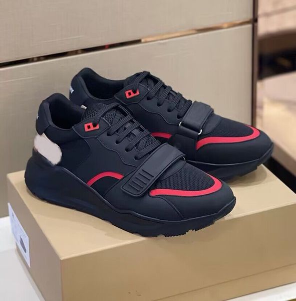 

casual shoes casual shoes excellent designer vintage sneakers men striped walking brand technical outdoor trainers luxury calfskin sneaker, Black
