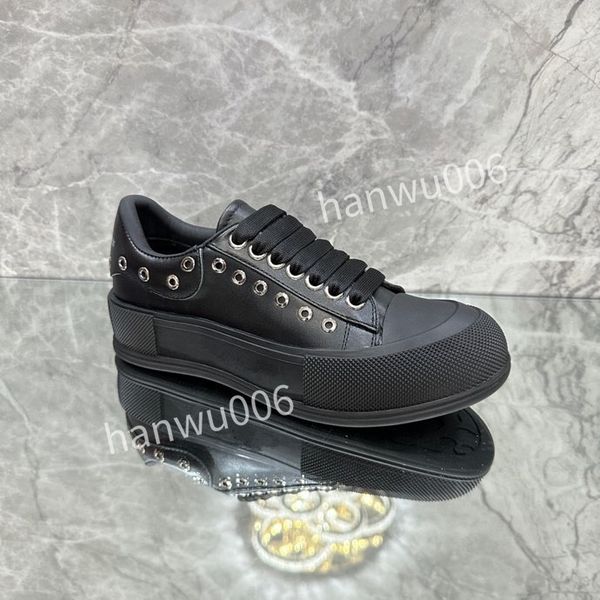

2023new designer casual shoes womens leather lace-up sneaker fashion lady flat designer running trainers letters woman shoe platform men gym, Black