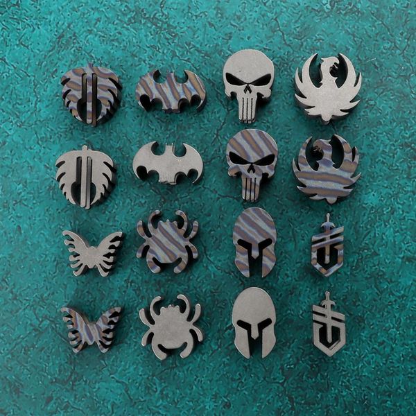 

titanium beads for knife lanyard camping utility edc multi-function outdoor accessories knife pendant tools227f