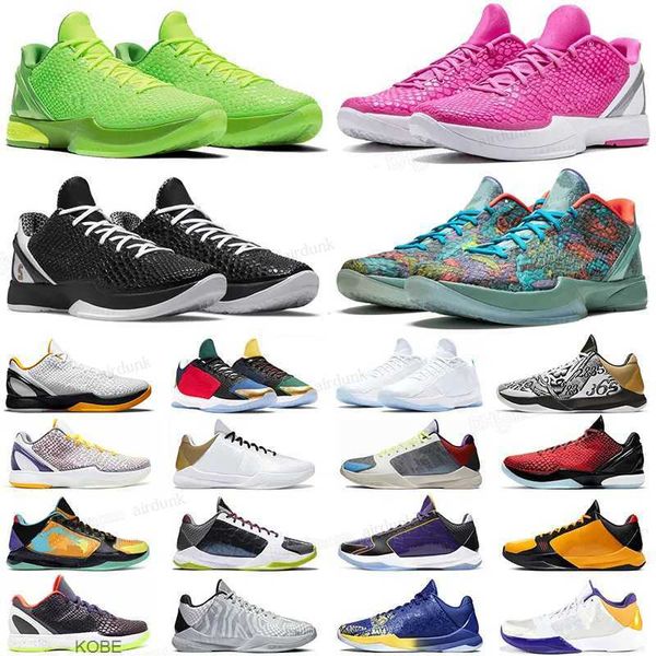 

mamba 6 protro grinch basketball shoes men mambacita bruce lee big stage chaos 5 rings metallic gold mens trainers sports outdoor sneakers s