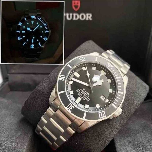 

fashion tudors luxury designer watch men's watch titanium potato collar submersible steel belt fully automatic mechanical luminous divi, Slivery;golden
