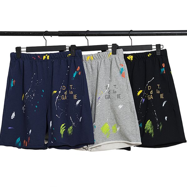 

mens shorts streetwear splash ink graffiti print short men women designer casual breathable pants, White;black