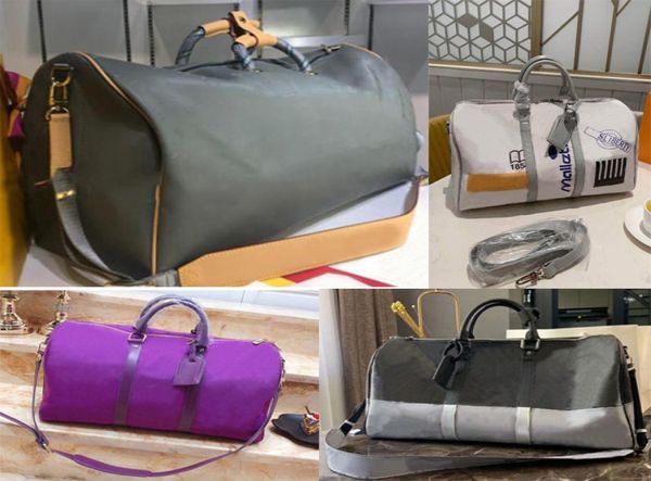 

keepall 13 colors 2021 duffle bag totes handbags gray green 45 50 quality luggage bags travel men giraffe with lock7357251