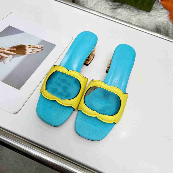

fashion women's sandals 2023 ggity luxury brand summer popular leather high heel sandals leisure holiday flats 03-05, Black