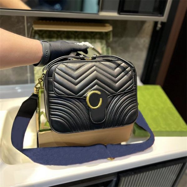 

mens camera bags designer bag crossbody shoulder bag fashion flap luxury handbag men cross body leather black gold letter 5a quality