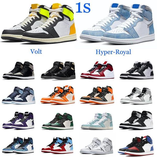 

hyper royal 1 1s jumpman og mens basketball shoes silver toe fearless black gold chicago unc dark mocha men women manbasketballsho2760