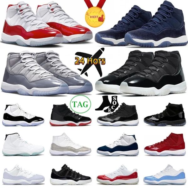 

concord jumpman 11 11s mens basketball shoes jam cherry retro midnight navy legend blue cool grey bred platinum tint low pure violet unc men
