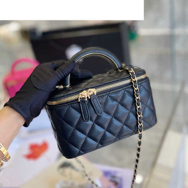 

evening bags cc bag luxury brand shoulder bags france womens classic quilted vanity bag with mirror co handle totes gold metal hardware mate