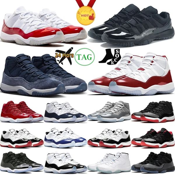 

jumpman 11 11s mens basketball shoes retro cheery midnight navy pure violet low cut bright citrus cool grey concord cap and gown legend blue