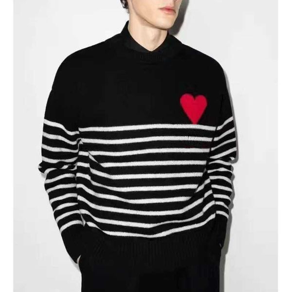

fashion knitted women sweater mens wool sweatshirt designer sweaters brand heart embroidery pullover coat warm long sleeve t shirt 11, White;black