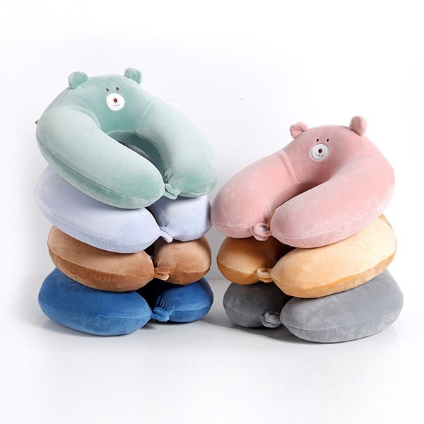 

pillows creative cartoon bear shape baby travel ushaped neck car seat office airplane sleeping cushion 230331