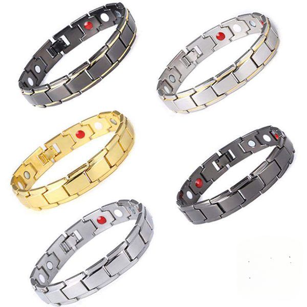 

new fashion luxury designer bracelet magnet couple jewelry stainless steel magnetic bracelets detachable charm bangles silver gold black col, Golden;silver