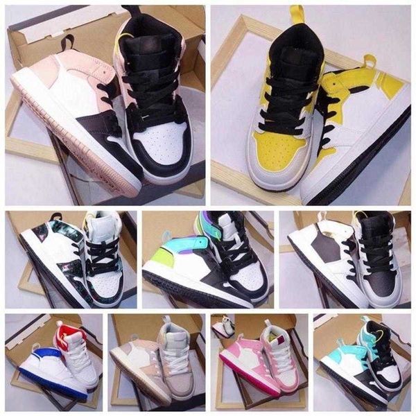 

uality jordns j1 kids basketball shoes trainers mid infants toddler designer 1s sneakers sail bone string shimmer flight light arctic pink c