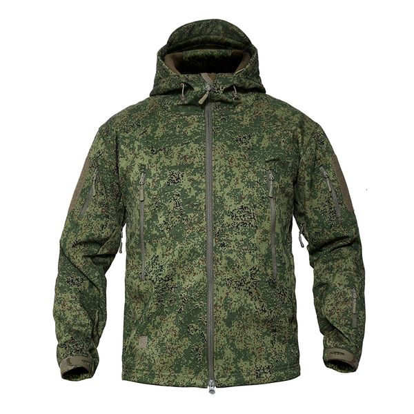 

men's jackets mege military camouflage fleece tactical jacket men waterproof softshell windbreaker winter army hooded coat hunt clothes, Black;brown