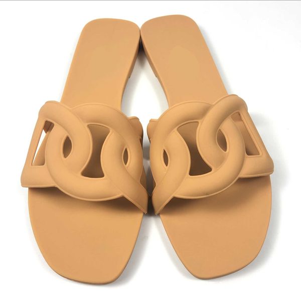 

beach designer sandals extra flat casual flat summer casual women's slip jelly leather slippers 77ei