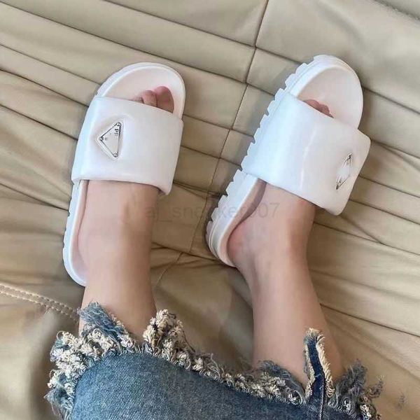 

prad triangle magic inverted clasp slippers female summer outwear 2023 new casual versatile commuting slippers female p, Black