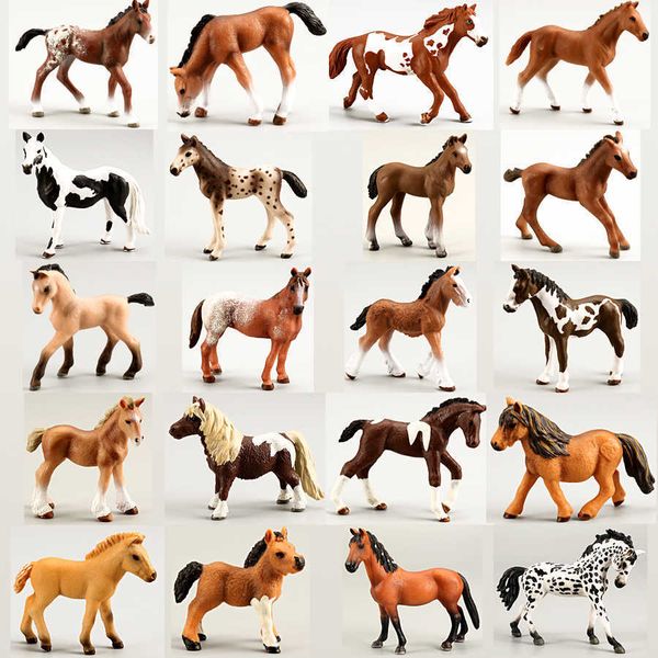 Classics Collectible Simulation Assorted Colors Horse Figures Model Figurine PVC Toy Educational Playset For Kids