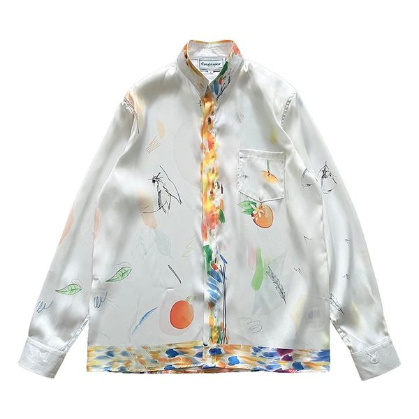

2023 spring fashions mens designer luxury beautiful printing shirts - us size shirts - good quality mens designer button long sleeve shirts, White;black