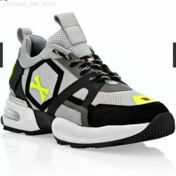 

star pp italian original skull latest end casual white sports men's shoes leather comfortable size 38-45, Black