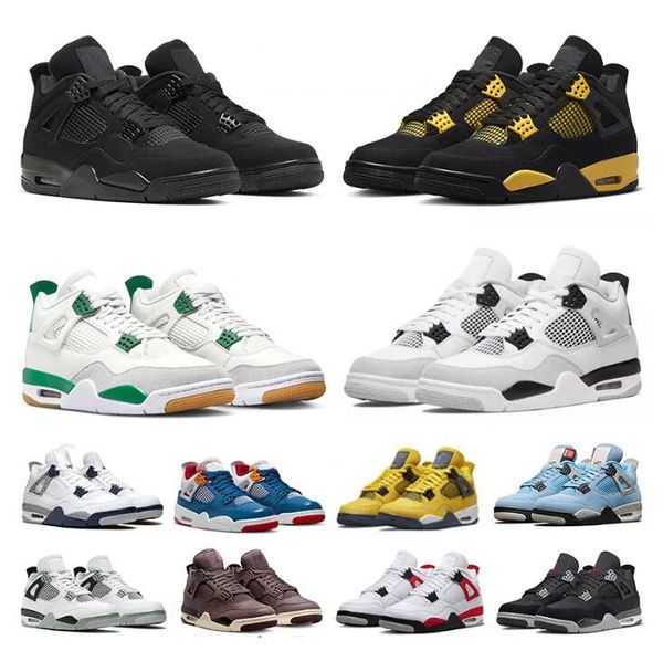 

jumpman 4 black cat basketball shoes military black canvas white oreo violet ore university blue red thunder midnight navy pine green sneake