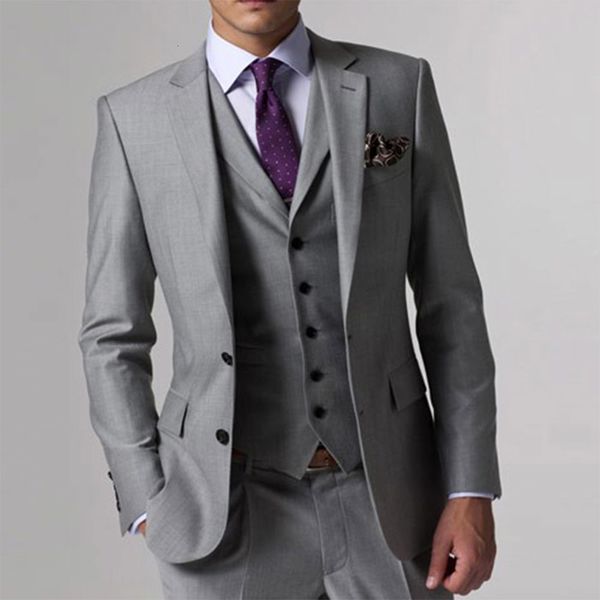 

men's suits blazers grey men's wedding dress with 3 piece set custom set groove set grey custom set ultra thin wedding dress 23033, White;black