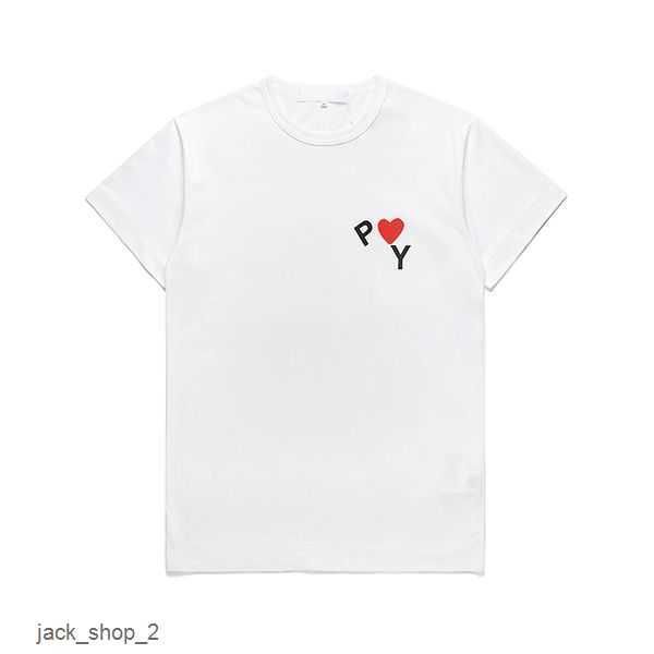 

23s play famous designer t shirt red love hear tees mens womens fashion casual short sleeve cotton streetwear couple tshirt wholesale cloth, White;black