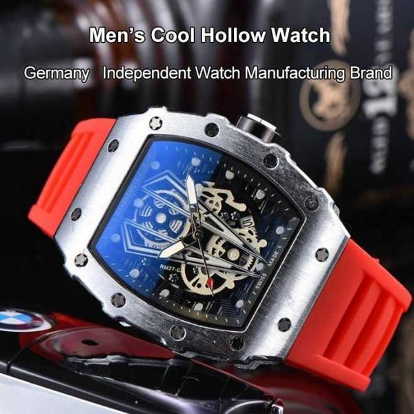 

luxury mechanical watch men's hollowed richar watch waq2, Slivery;brown